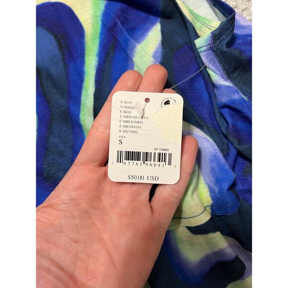 Free People Tempo Printed Tank Running Grisaille Combo, size small, NWT! - Picture 6 of 8